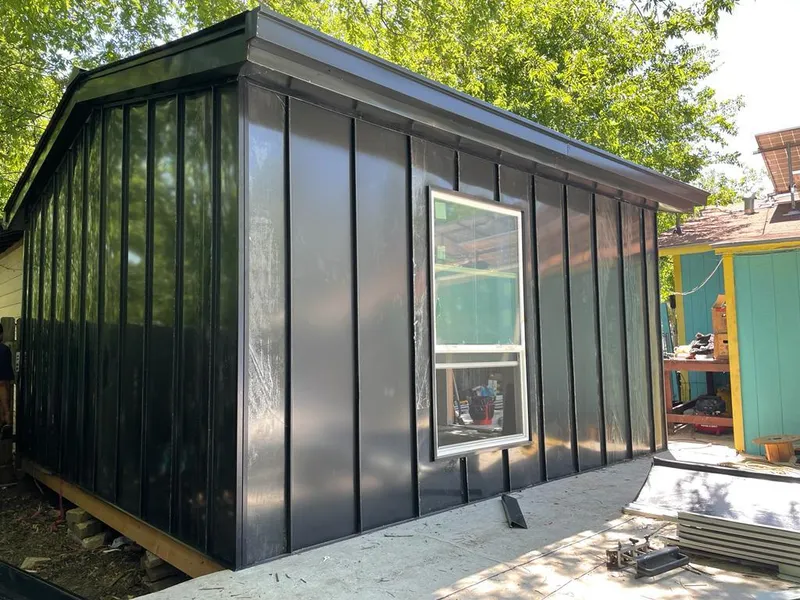 Black standing seam metal wall panels for Metal Roof Installation in Delaware